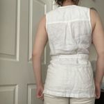 Athleta  Wanderbout White Linen Full‎ Zip Vest Medium Photo 2