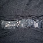 Seven7  L Black Sheer Butterfly Sleeves Top Photo 4