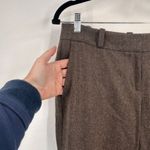 Ann Taylor Julie Cuffed Brown Wool Blend Trouser Pants Flat Front Size 4 Office Photo 3
