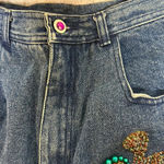 NWT Vintage 80s Cedars Beaded Embellished High waist jeans Blue Size 10 Photo 2
