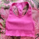 Victoria's Secret vs secret pink hot pink ribbed racer back sports bra  Photo 0