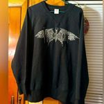 Disney Women’s Size 2x Maleficent Black & Silver Sparkle Pullover Sweatshirt Photo 0