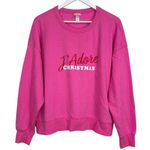 J’Adore Christmas Graphic Print Sweatshirt Size 1X NWOT Womens Pink Photo 0