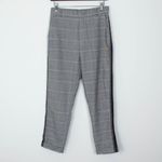 ZARA  Side Stripe Black‎ White Plaid Cropped Trouser Pants Womens Size Medium Photo 1