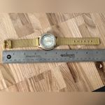 Crystal Embellishments Ladies Watch Silver Shimmery Dial Gold Photo 9