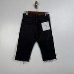 Helmut Lang  NWT Black Cut Off Short in Worn Tinted Black Size 25 Photo 1