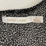 Bishop and Young New Flocked Dot Tie Neck Sleeveless Blouse Black Photo 15