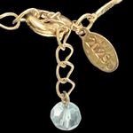 Light Blue Green Teardrop Crystal Necklace Earring Gold Tone Set 2028 Brand Photo 5