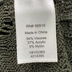 Coldwater Creek  Knit Top Olive Green Cover Up Short Sleeve Size Large Flowy Boxy Photo 3