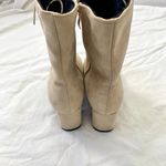 Nude Tan Faux Suede Ren Fair Witchy Pirate Wench Lace Up High Heel Boots 9 Photo 4