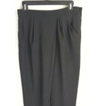 ZARA Black Trouser Pants Women's Medium Pleated High Waisted Corpcore Career Photo 1
