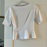 H&M ⭐️ White Gemstone Neckline Fit & Flare Blouse Size 2 EUC Photo 4