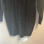 525 America Black Cable Knit Sweater Dress Sz M NWT – Puff Sleeve, Cozy Chic Size M Photo 3