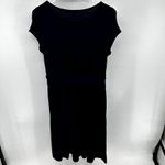 Boden Amelie Jersey Dress Fit Flare Knee Length Ruched Cap Sleeve Pockets Navy 6 Blue Photo 5