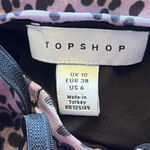 Topshop  womens purple black leopard strappy bodysuit snap closure 6 Photo 6