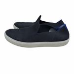 Rothy's  The Original Slip On Black Slip On Sneakers with Blue Trim Photo 2