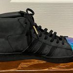 Adidas Pro Model Suede Superstar Metal Toe Midtop Sneakers Shoes Black Size 6.5 Photo 4