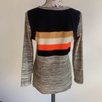 THML Striped Quilted Crew Neck Sweater Photo 4