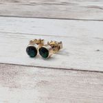 Vintage Green Stud Earrings For Pierced Ears Dainty Photo 3