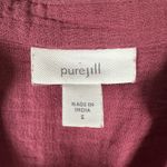 Pure J Jill Cotton Gauze Shirt Dress Womens Small Pink Lagenlook Beachy Pockets Photo 5