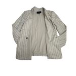 Banana Republic Long&Lean Cream Striped Blazer Sz 8 Women's Linen Blend #QR7-6 Photo 8