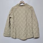 J.Jill Quilted Cotton Jacket Light Bamboo Tan Zip Front Pockets XL NWT $159 Brown Photo 5