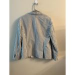Daniel Cremieux Cremieux Blue and White Striped 100% Cotton Blazer Women's sz 14 Photo 2
