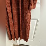 Free People  Rust Cable Knit Long Cardigan Photo 7