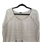 We The Free FREE PEOPLE  Light Pink Henley Tunic Ruffled Long Sleeve Top Sz S Photo 5