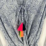 Surf Gypsy ‎ Blue Spotted Print Colorful Tassels Flare Sleeves Tie Front Romper M Photo 2