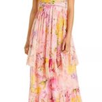 Rococo Sand x Revolve Leona Low Back Maxi Dress in Peach/Pink Floral Size L NWT Pink Size L Photo 10