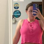 Aerie Waffle Tank Top Pink Photo 2