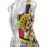 Heart Multicolor Queen of Hearts Sleeveless Square Neck Mini Fit & Flare Dress S Photo 2