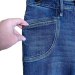 Dear John Women’s Sz 26 Jaxtyn Bootcut Jeans Mid Rise Raw Hem Dark Wash Stretch Photo 2