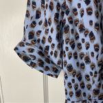 Reiss  Size 4 Short Sleeve Light Blue Printed Floral Dress Photo 2