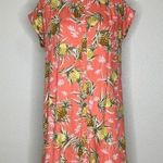 Old Navy NWOT  Linen Blend Pineapple Print Summer Shift Shirt Dress Photo 0
