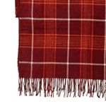 Anne Klein AK Women's Red Oversized Plaid Woven Wrap Scarf with Fringe NWT Photo 1