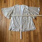 Impressions  Online Boutique NWT Brilliant Luster Sequin Cardigan In Gold Size M Photo 3