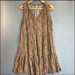 Old Navy  Animal Print Sleeveless Tiered Babydoll Mini Dress Size M Boho Leopard Photo 9