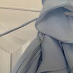 Selfie Leslie Lola Ruffle Shoulder Ruched Dress Steel Blue Photo 8