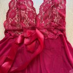 Women's Elegant Lacey Burgundy/Red Lingerie Babydoll w/Garters size Medium/Large Red Photo 3