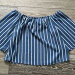 Ambiance Sz S Adorable Cropped Blouse Top Wear Shoulders Up Or Down Photo 1