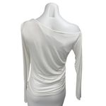 Princess Polly  White Long Sleeve One Shoulder Drape Ruched Blouse Top Size 10 Photo 1