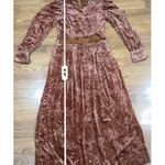 Ulla Johnson Thalia Long Sleeve silk Velvet Burnout Shirtdress Sienna Size 2 Photo 4