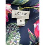 J.Crew  Navy Blue Tropical Floral Tie Neck Long Sleeve Dress Photo 4