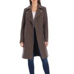 Avec Les Filles  XS Pea Coat Brown Motto Zip Asymmetrical Long Line NWT‎ $200 Photo 8