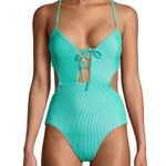 No Boundaries  Blue One Piece Monokini Swimwear with Adjustable Straps And Lacing Photo 0