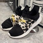 Adidas Cloudfoam Low Women’s Black White Cow Print Running Size 5. Photo 2