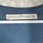 Peruvian Connection ‎ Blue Pima Cotton Blend Tunic Top Photo 1