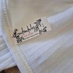 Free People Intimately  White Cream Long Sleeve Henley Top V-neck Size Medium Photo 2